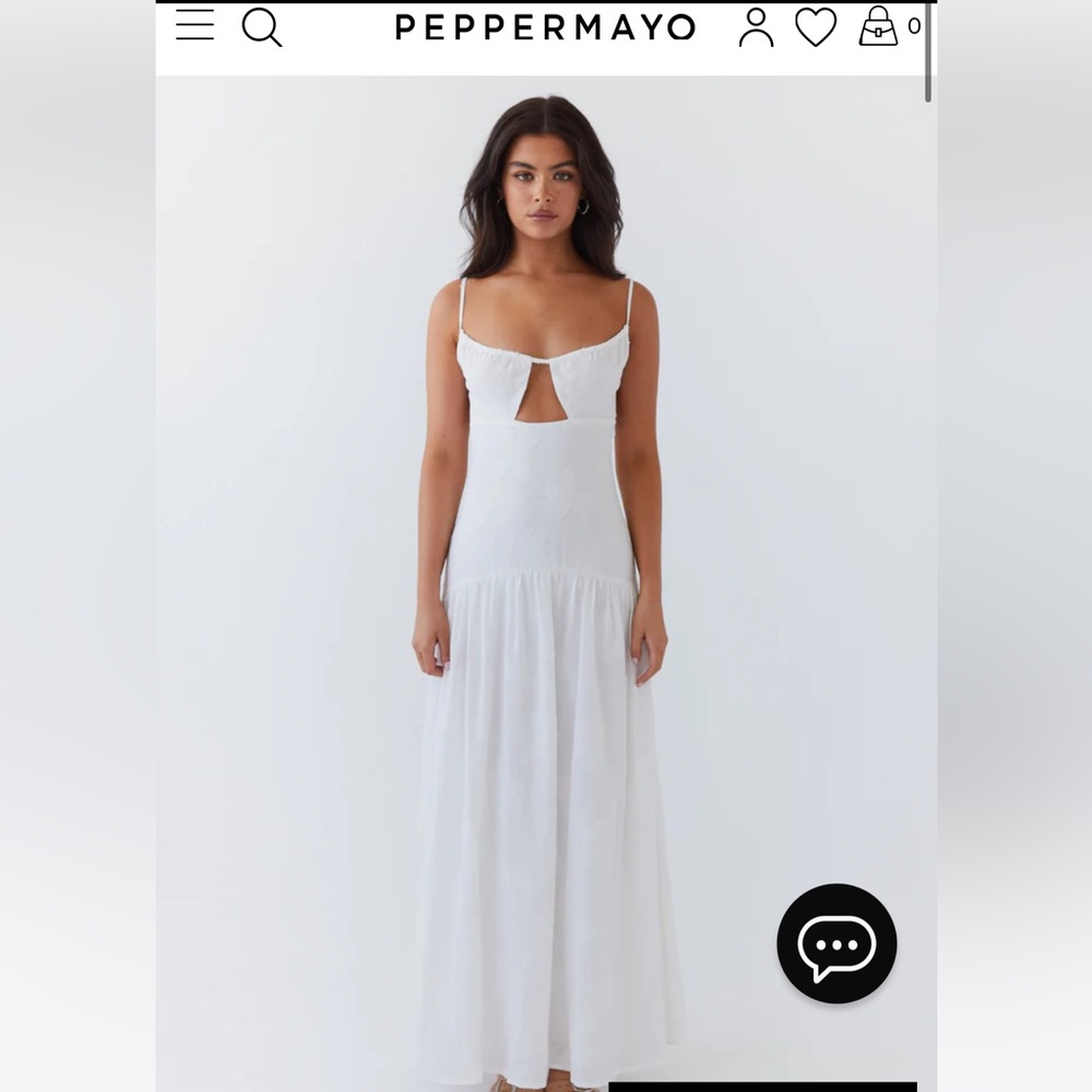 Peppermayo Myra Maxi Dress - White